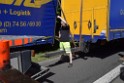 LKW in Boeschung A 3 Rich Frankfurt Hoehe Roesrath Lohmar P128